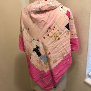 Moschino I Love You silk scarf